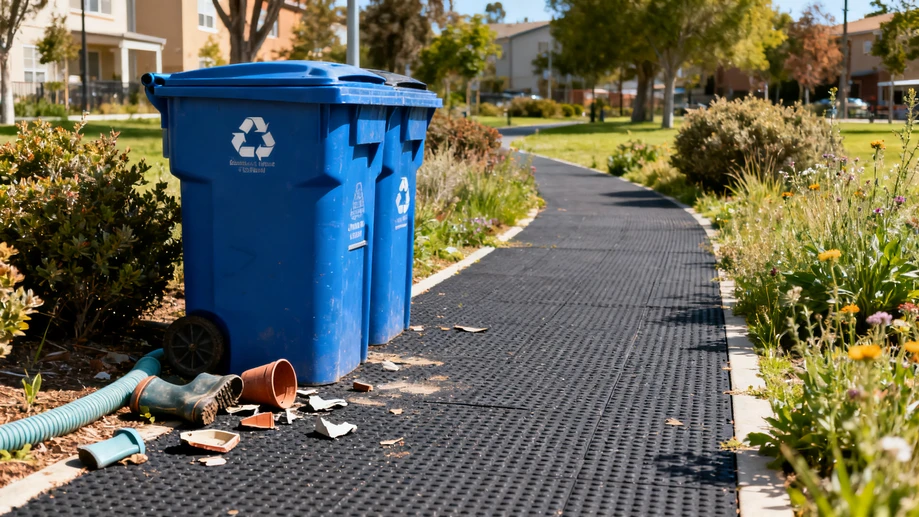Did Your Old Worn-out Garden Hose End Up As A Local Park’s New Playground Path?