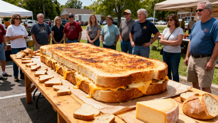Have you ever imagined a grilled cheese sandwich could weigh more than a full adult golden retriever