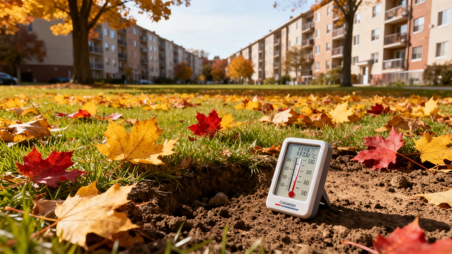 Can Piles of Ordinary Fallen Leaves on Your Apartment Lawn Actually Cool Down the Entire City by More Than 2 Degrees Celsius?